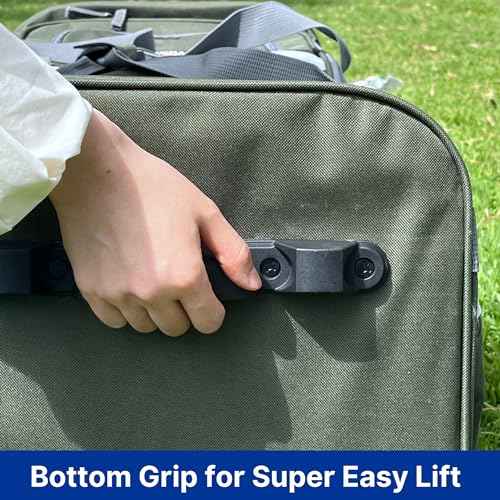 33 inch Jumbo Size 8 Pockets Wheeled Rolling Duffel Bag Water Resistant Luggage Lightweight Travel Suitcase with Retractable Handle