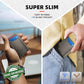 Men Slim Leather Wallet Metal Case Money Clip