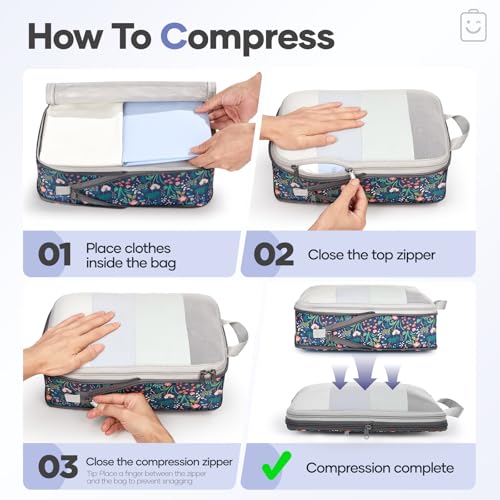 11 Set Compression Packing Cubes for Travel Essentials (11 Count)