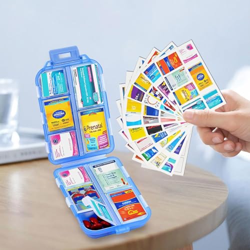 Small Pill Case Travel Pill Box Cute Pill Organizer for Purse Portable Daily Medicine Organizer 10 Compartment Pill Holder for Vitamins