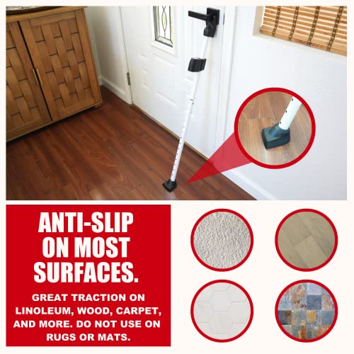 2-in-1 Door Security Bar with Alarm & Sliding Door Stopper Security Bar with 120db Loud Siren - Rugged Iron Rated for 400lbs, (Protects Against Scratches) New Model for Wider Compatibility