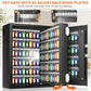 200 Keys Heavy Duty Fireproof Key Lock Box Wall Mount with Code&Hook Plates