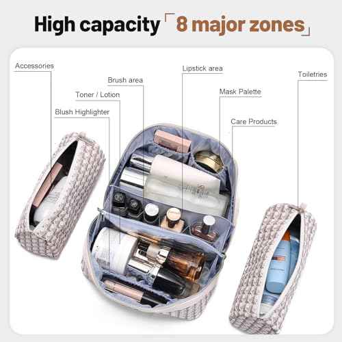 Travel Makeup Bag Cosmetic Bags for Women (3 Count)