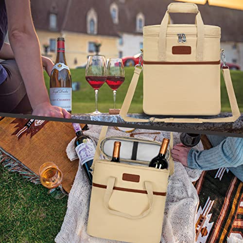 3 Bottle Insulated Leakproof Wine Cooler Bag