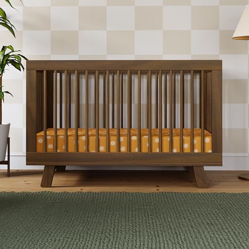 Hudson 3-in-1 Convertible Baby Crib, Natural Walnut