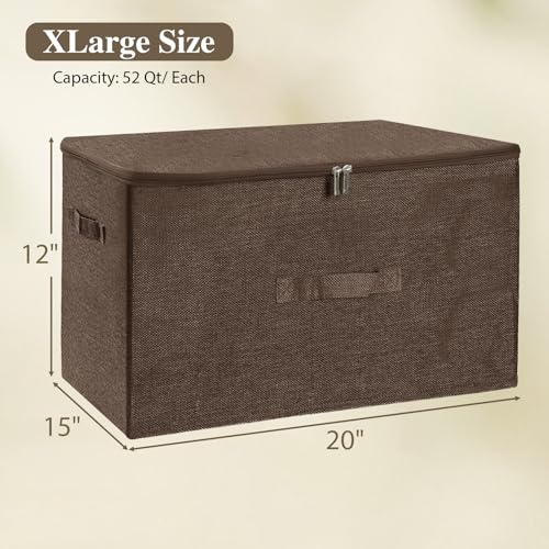 Fabric Storage Bins with Zipper Lids