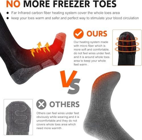 Upgraded Rechargeable Electric Heated Socks