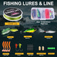 Fishing Rod Combos with Telescopic Fishing Pole Spinning Reels Fishing Carrier Bag for Travel Saltwater Freshwater Fishing