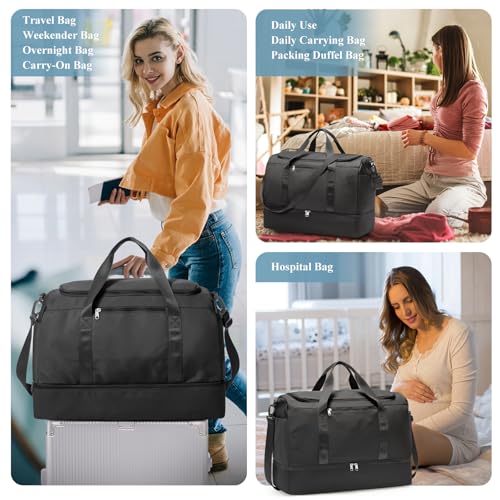 Travel Duffle Bag with Shoes Compartment