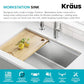 Fairlane 32 in Undermount Workstation Single Bowl 18