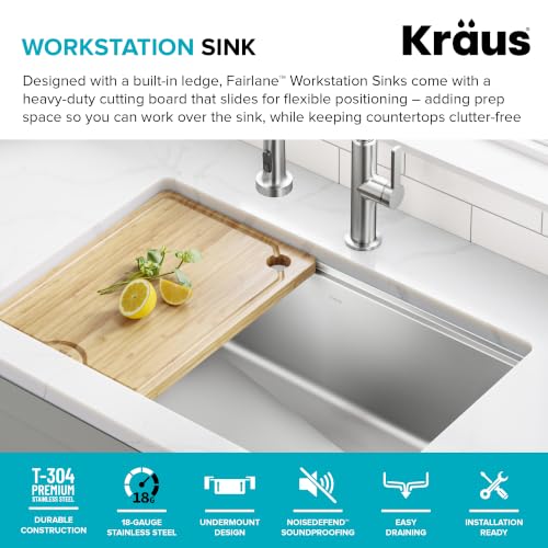 Fairlane 30 in Undermount Workstation Single Bowl 18