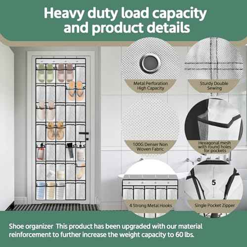 35 Pocket Over the Door Shoe Organizer (35 Count)