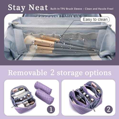 Travel Makeup Bag Cosmetic Bags for Women (3 Count)