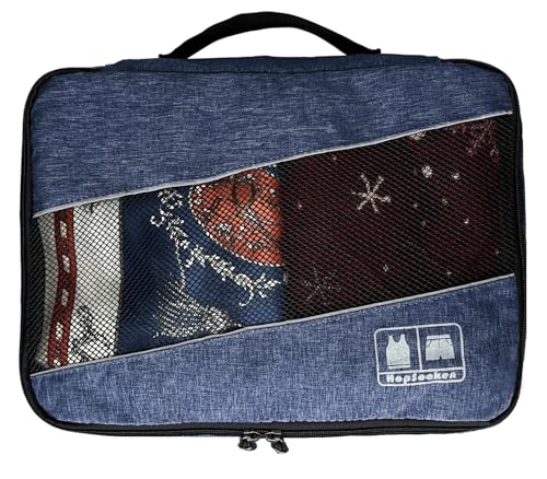 5 Set Packing Cubes for Travel Large Suitcase Luggage Organizer Bags Travel Accessories Vacation 4 Cubes 1 Laundry Pouch Bag (5 Count)