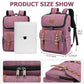 Vintage Backpack Travel Laptop Backpack with usb Charging Port for Women & Men College Backpack Fits 15.6 Inch Laptop Purple Brown