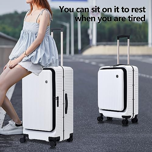 2 pieces 20 29 Aluminum Frame Carry On and Checked Luggage Set