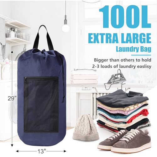 Portable with Adjustable Shoulder Straps Travel Dirty Laundry Bag