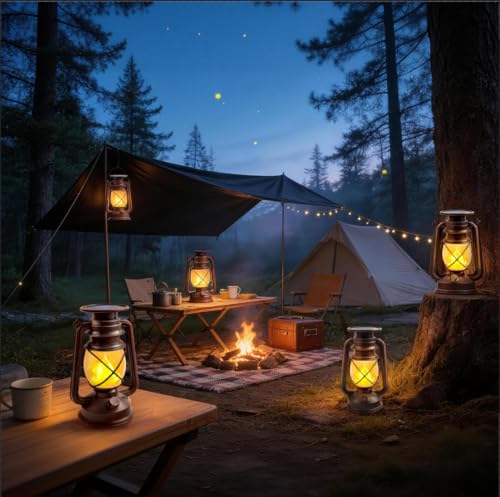 Solar Lanterns Outdoor Waterproof (4 Count)