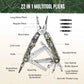 Multitool, 22-in-1 Stainless Steel Pliers with Screwdriver Sleeve, Camo Steel Handle, Self-locking Knife with Sheath-Perfect for Outdoor, Survival, Camping, Hiking, Simple Repair