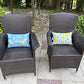 Outdoor Patio Chaise Lounge Small Headrest Waterproof Pillows with Insert & Adjustable Elastic Stripe (2 Count)