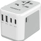 TESSAN Universal Travel Adapter, International Power Adapter 5.6A 28W 3 USB C 2 USB A Ports, Travel Worldwide Plug Adaptor, Outlet Wall Charger for Europe UK EU AUS (Type C/G/A/I) - Roamly