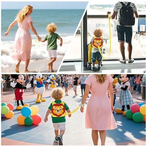 Toddlers Leash + Anti Lost Wrist Link Child Kids Safety Harness Kids Walking Wristband Assistant Strap Belt for Boys Pink Christmas Gift