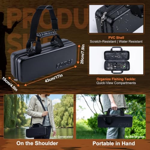 6 Piece Fishing Rod Kit with Carry Case