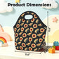Neoprene Lunch Tote Insulated Thermal Reusable Lunch Bag Box for Boys Men with Zipper