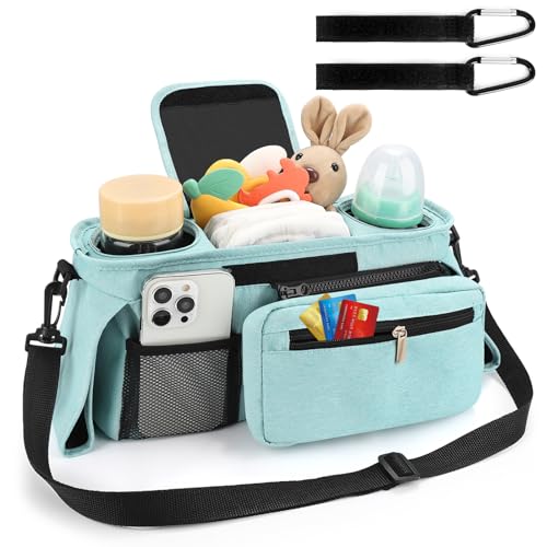 Universal Stroller Organizer with Insulated Cup Holder