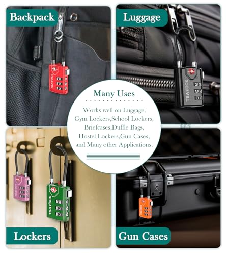 TSA Approved Luggage Locks (4 Count)