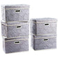 Foldable Storage Bins with Lids [5 (5 Count)