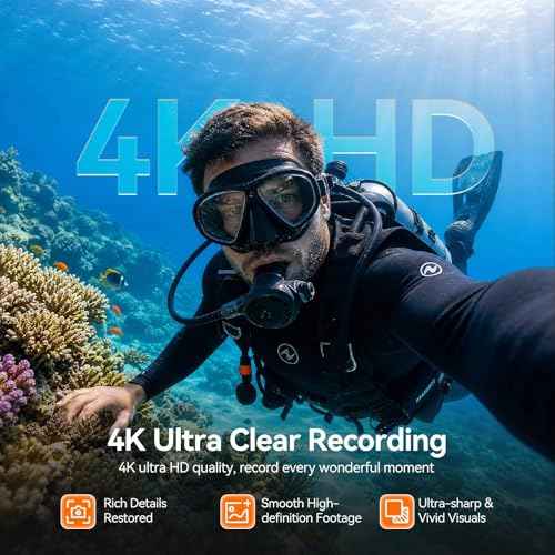 SVGo2 4K 30fps Action Camera Snorkeling Kit with Floating Hand Grip