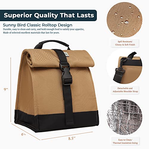 Insulated Lunch Bag Rolltop Lunch Box