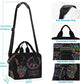 Peace Love Symbol Two Fingers Hippie Colorful Insulated Lunch Tote Bag Reusable Cooler Lunch Box with Shoulder Strap for Work Picnic School Beach (multi 12)