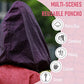 Adults Rain Poncho Waterproof Raincoat Women Gradient Hood with Pocket