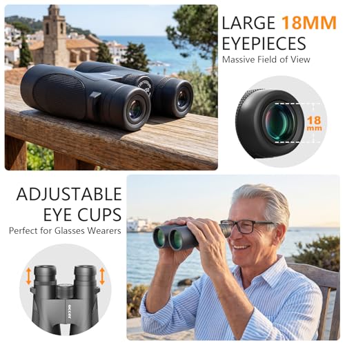 12x50 Binoculars for Adults Cruise Ship Travel Outdoor High Powerd Gift