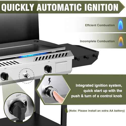 2 Burner Outdoor Propane Gas Stove with Auto Ignition & Regulator