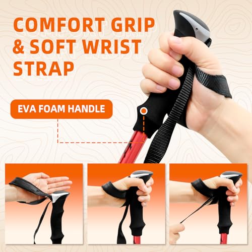 Collapsible Trekking Poles for Hiking