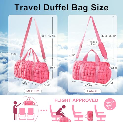 Quilted Travel Duffle Bag Gym Bag for Women