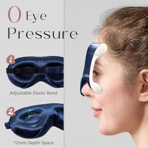 Adjustable 3D 22 Momme 100% Mulberry Silk Sleep Mask