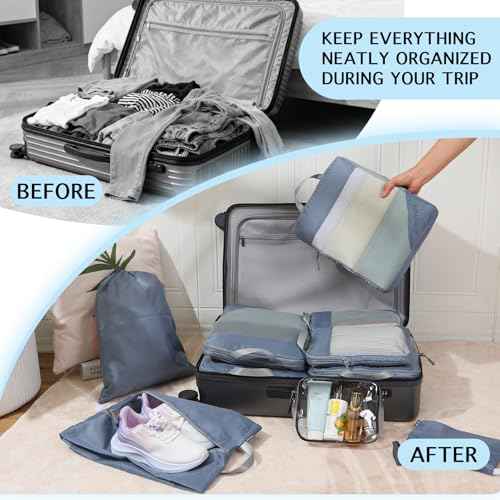 Compression Packing Cubes for Travel (10 Count)