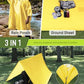 Extra Thick Hooded Rain Poncho Double Layer Waterproof Raincoat Jacket for Men Women Adults
