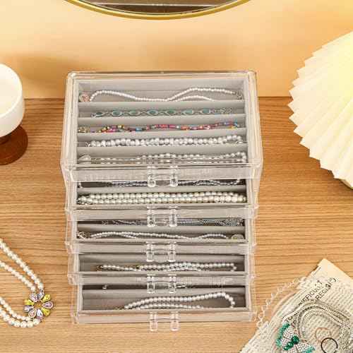 5 Drawerss Necklace Organizer Box