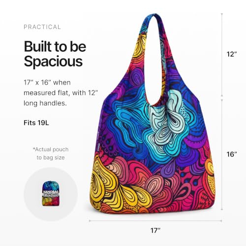 Standard 19L Tote Foldable Packable Reusable Grocery Shopping Bag