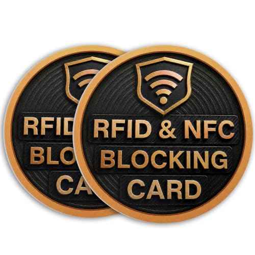 2 Pack Round Shape RFID Blocking Card for Credit Card (2 Count)