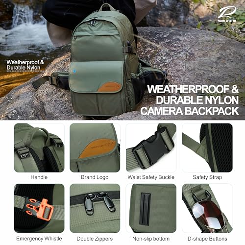 Green Professional Camera Backpack