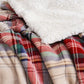 Sherpa Fleece Throw Blanket 80" x 90" Reversible Plush Fluffy Large Big Blanket Lattice Flannel Blankets for All Season Use