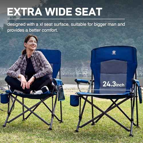 Oversized Folding Camping Chair for Adults (2 Count)