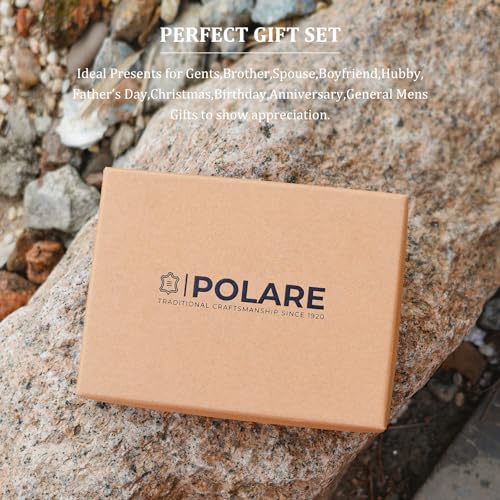 Polare Luxury RFID Blocking Leather Passport Holder Travel Wallet For Men and Women