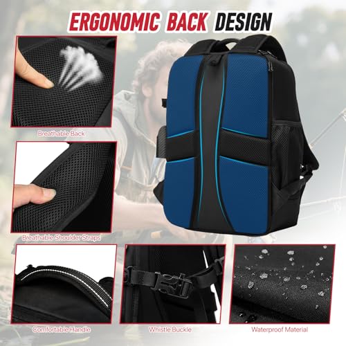 Fishing Tackle Backpack with 2 Rod Holders
